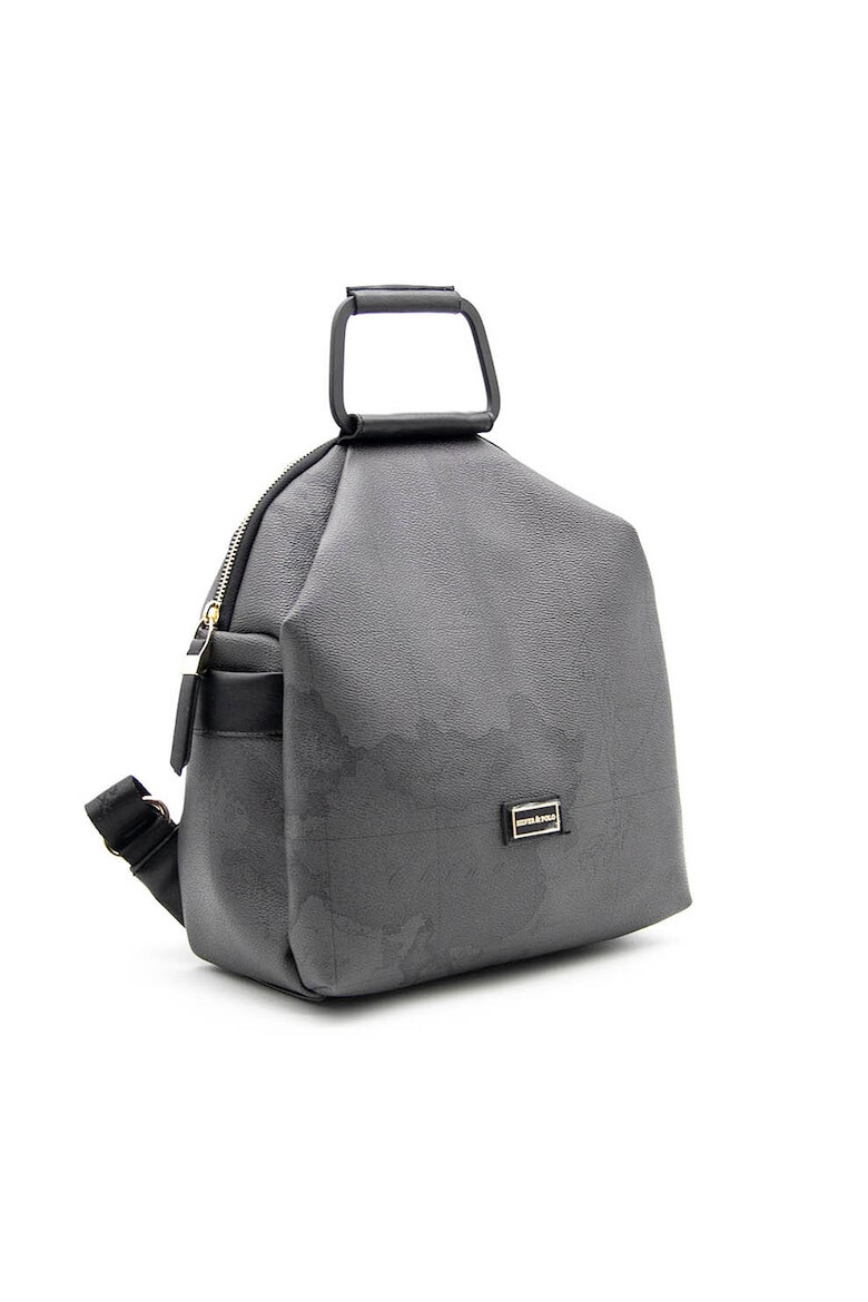 Silver&Polo Rucsac de piele ecologica cu buzunar exterior cu fermoar - Pled.ro