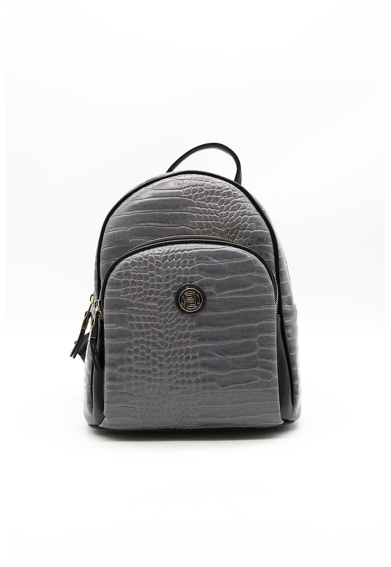 Silver&Polo Rucsac din piele ecologica cu aspect de piele de crocodil - Pled.ro