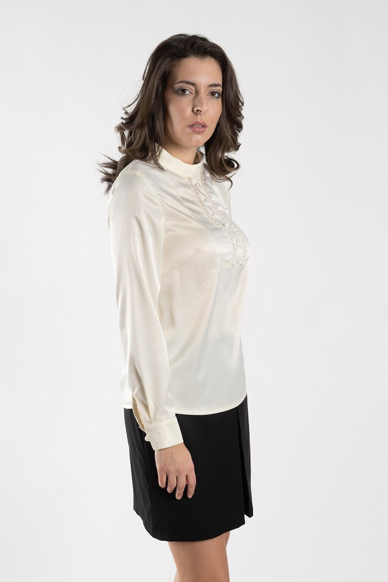 SILVY ROWSON Bluza de satin cu aplicatii de perle sintetice - Pled.ro