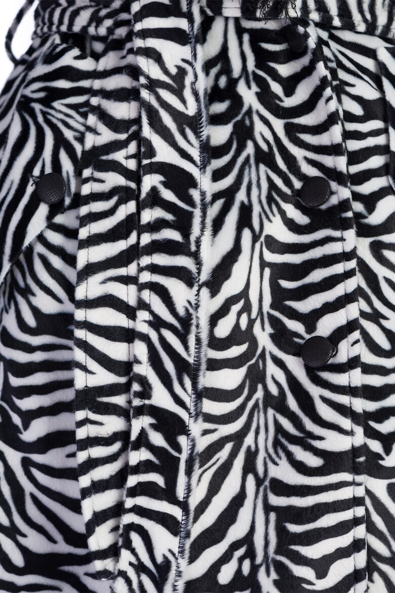 SILVY ROWSON Palton pufos cu imprimeu zebra - Pled.ro