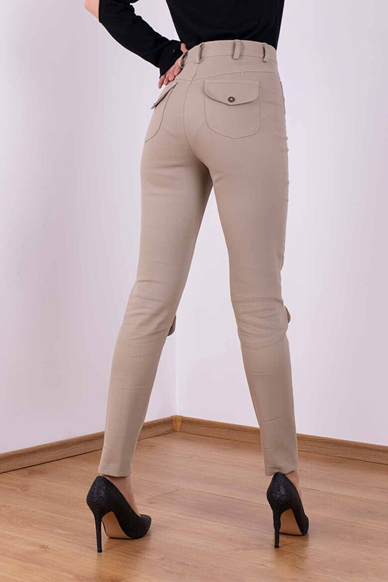 SILVY ROWSON Pantaloni slim fit cu talie inalta si decupaj - Pled.ro