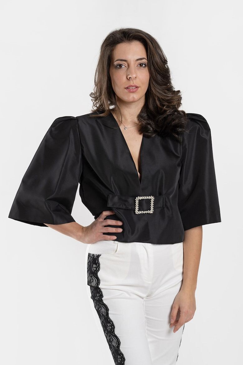 SILVY ROWSON Sacou crop cu maneci bufante - Pled.ro