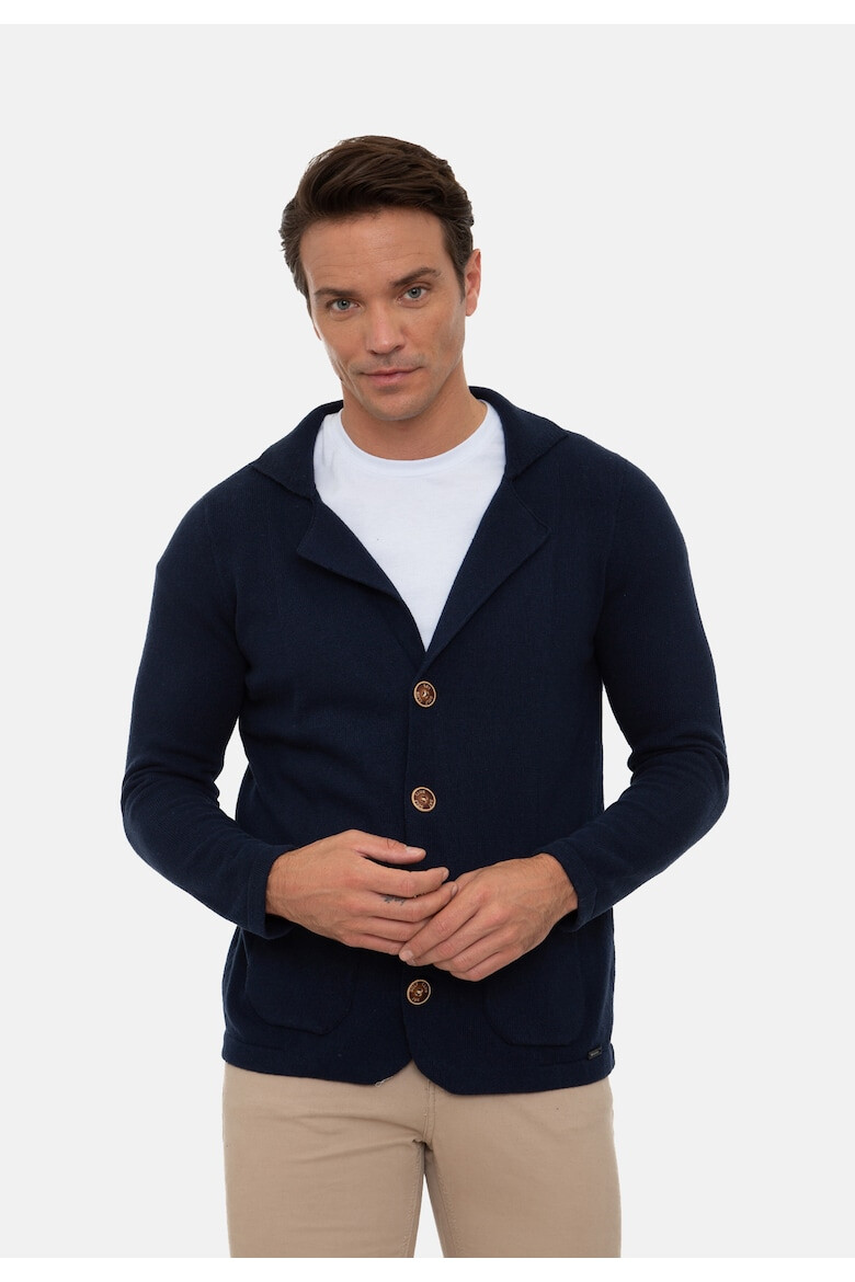 Sir Raymond Tailor Cardigan cu guler si revere - Pled.ro