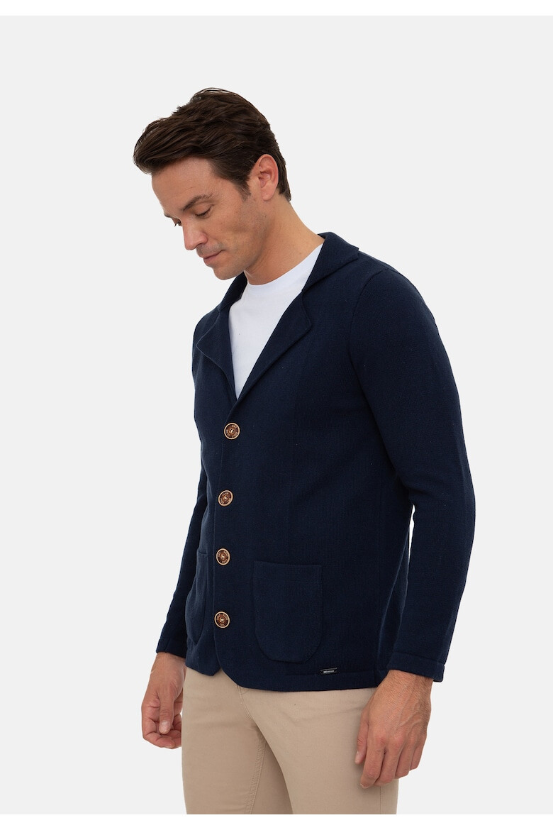 Sir Raymond Tailor Cardigan cu guler si revere - Pled.ro