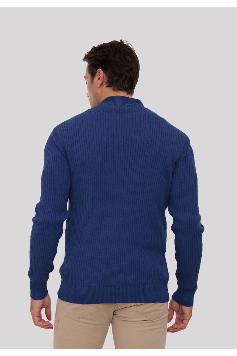 Sir Raymond Tailor Cardigan striat cu fermoar - Pled.ro