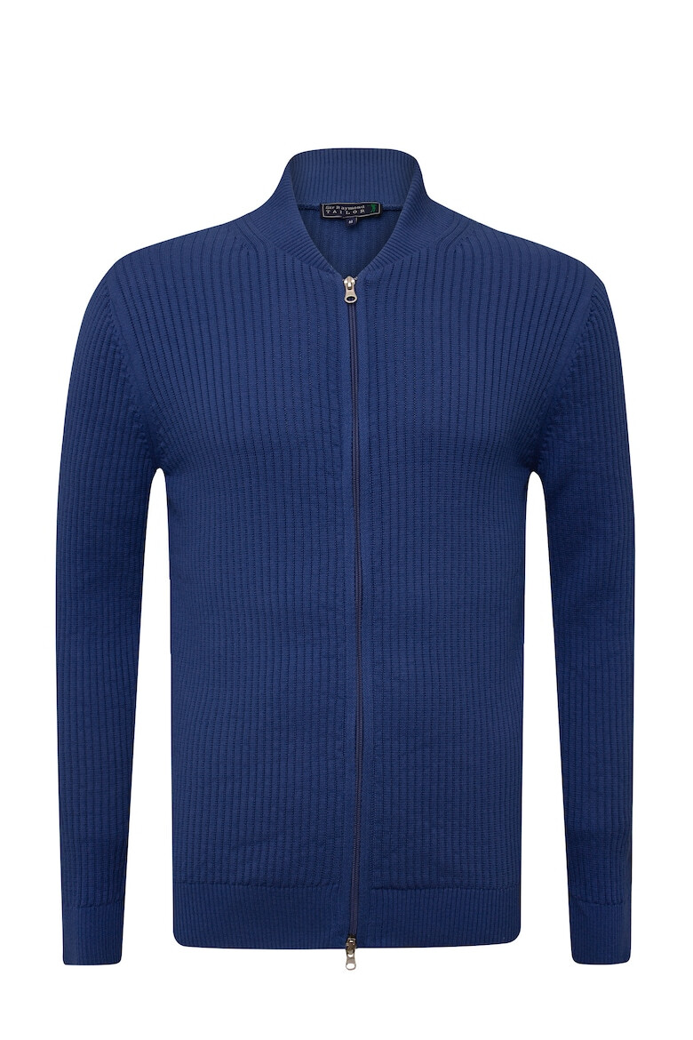 Sir Raymond Tailor Cardigan striat cu fermoar - Pled.ro