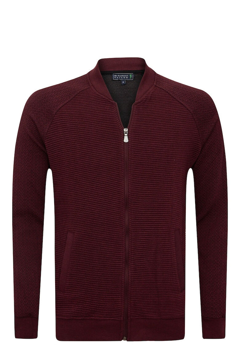 Sir Raymond Tailor Cardigan striat cu fermoar - Pled.ro