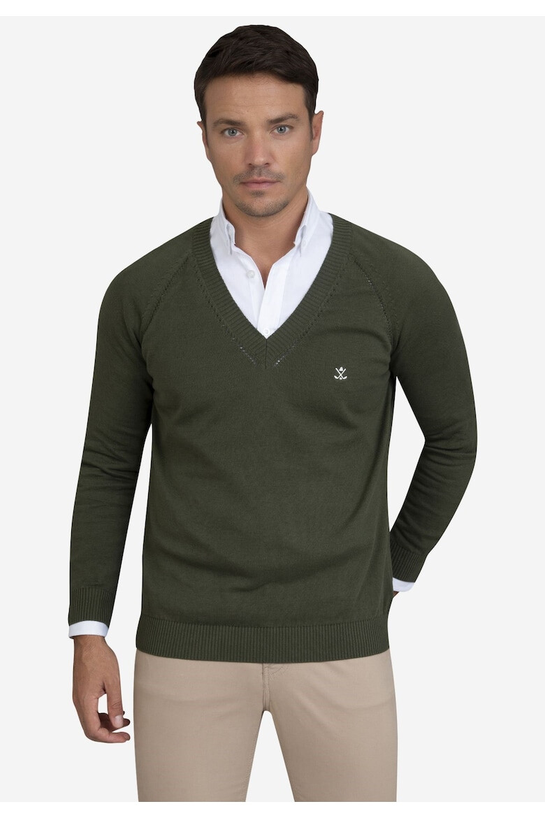 Sir Raymond Tailor Pulover cu decolteu in V si maneci raglan - Pled.ro