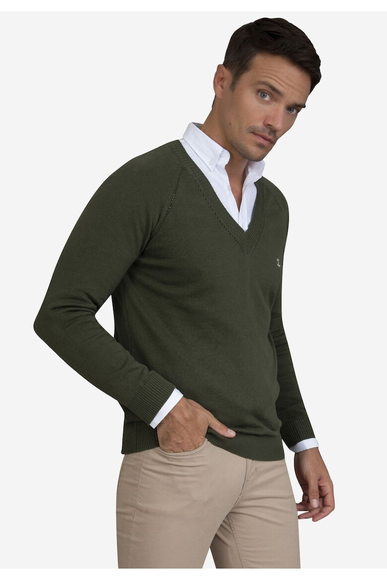 Sir Raymond Tailor Pulover cu decolteu in V si maneci raglan - Pled.ro