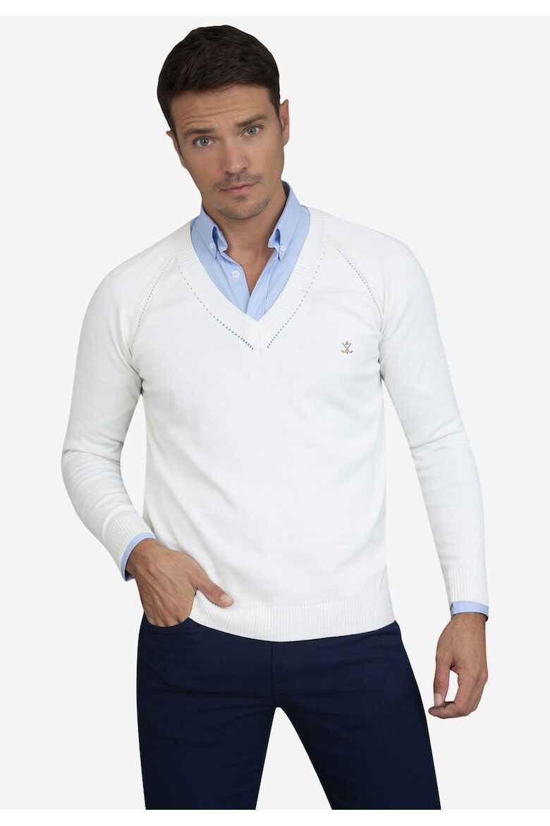 Sir Raymond Tailor Pulover cu decolteu in V si maneci raglan - Pled.ro