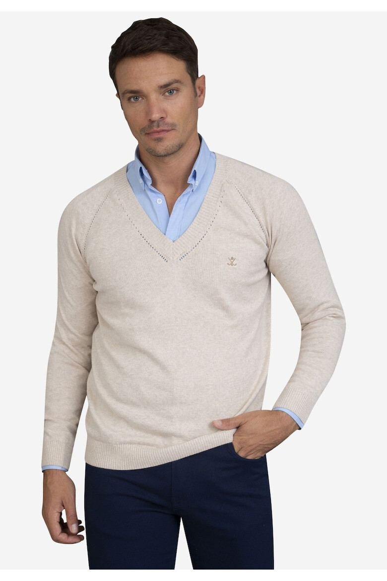 Sir Raymond Tailor Pulover cu decolteu in V si maneci raglan - Pled.ro