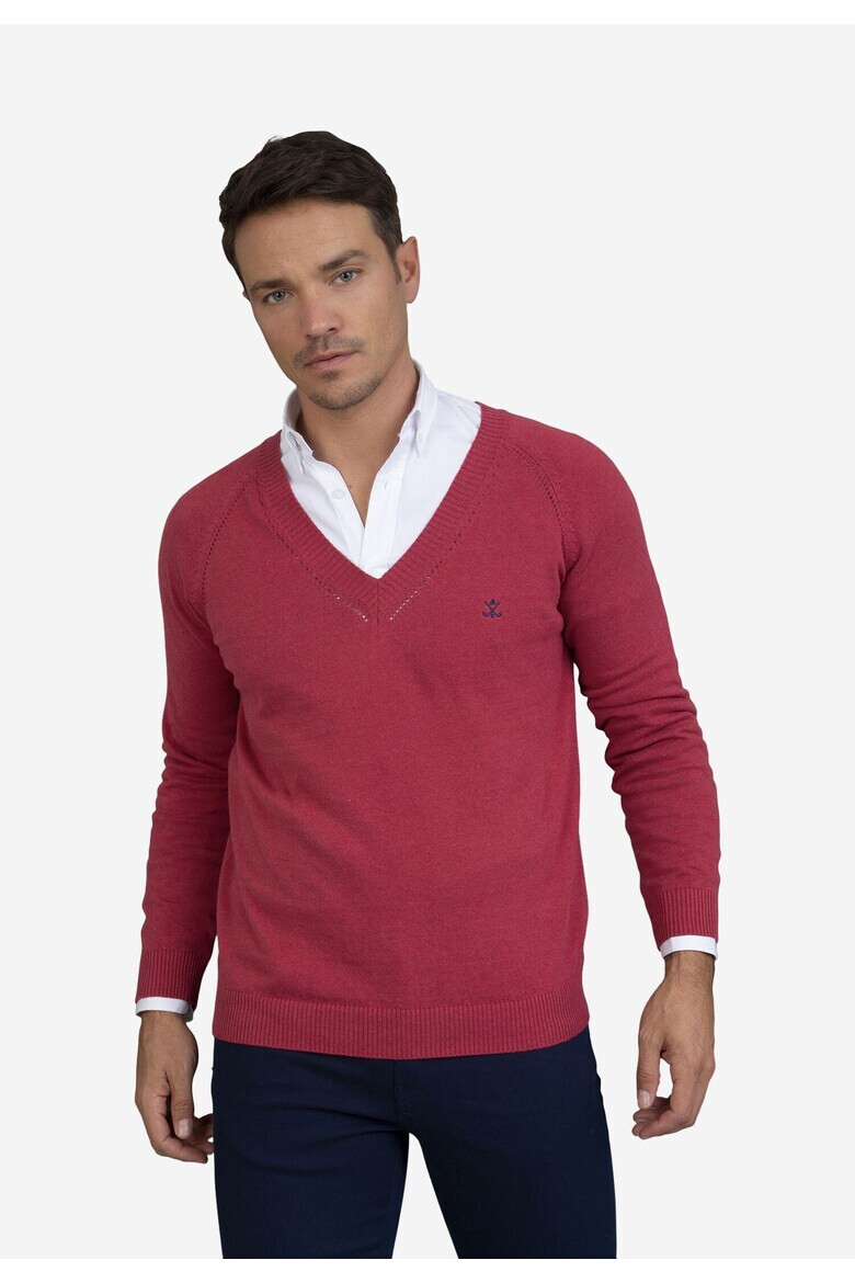 Sir Raymond Tailor Pulover cu decolteu in V si maneci raglan - Pled.ro