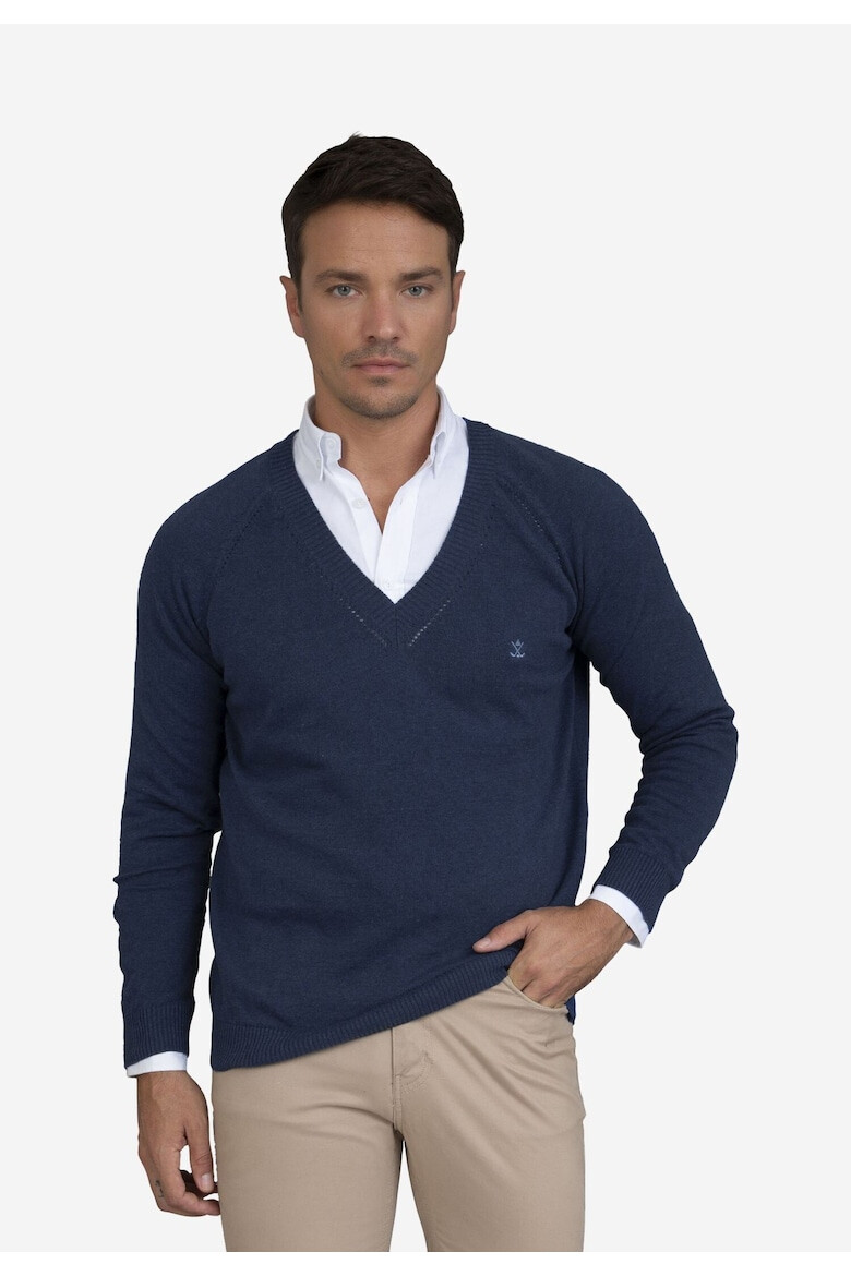 Sir Raymond Tailor Pulover cu decolteu in V si maneci raglan - Pled.ro