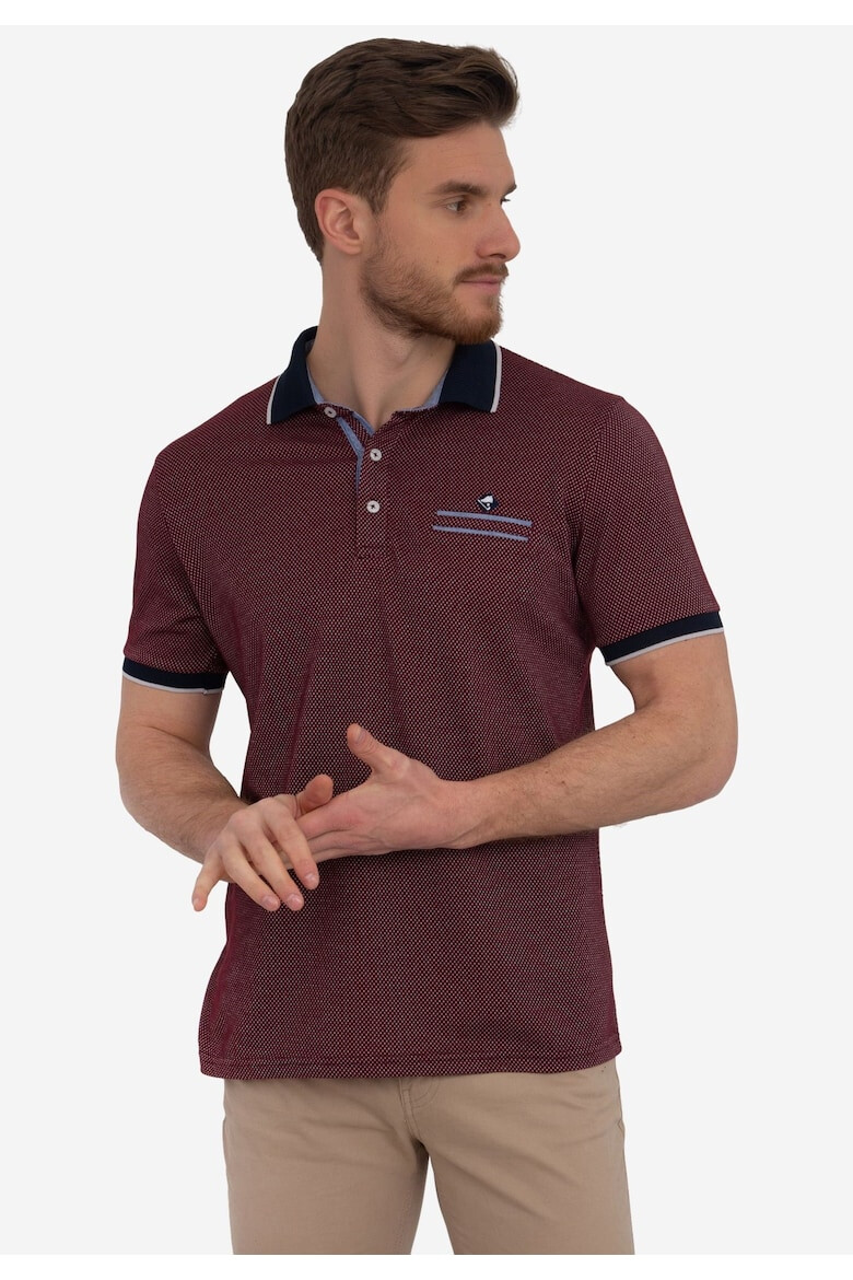 Sir Raymond Tailor Tricou polo cu detaliu cu logo discret - Pled.ro