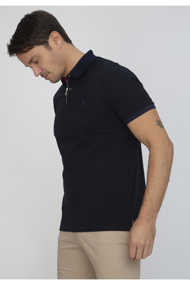 Sir Raymond Tailor Tricou polo cu fermoar scurt - Pled.ro