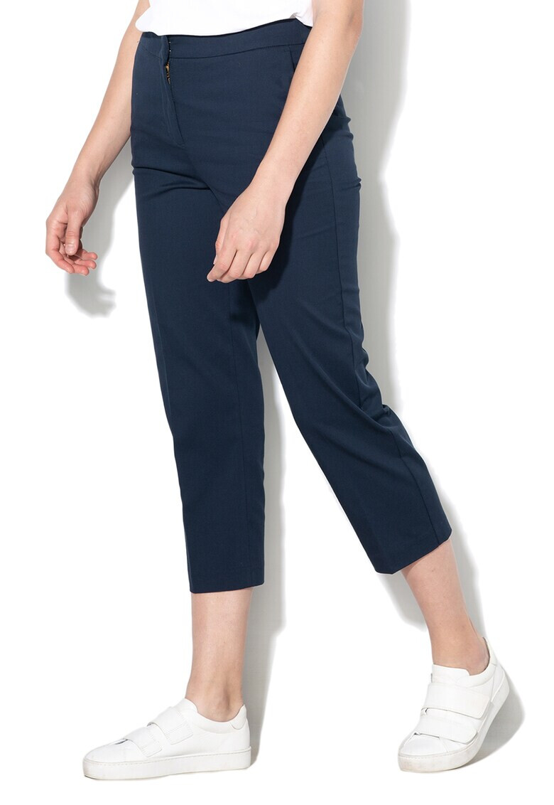 Sisley Pantaloni crop cu croiala conica - Pled.ro