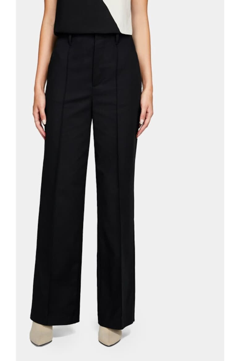 Sisley Pantaloni dama 71360 Bumbac Negru - Pled.ro