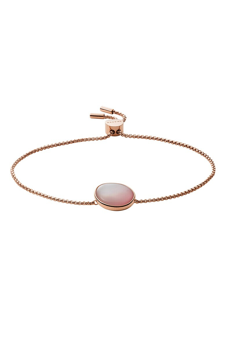 Skagen Bratara ajustabila de otel inoxidabil decorata cu Mother of Pearl Auriu rose - Pled.ro