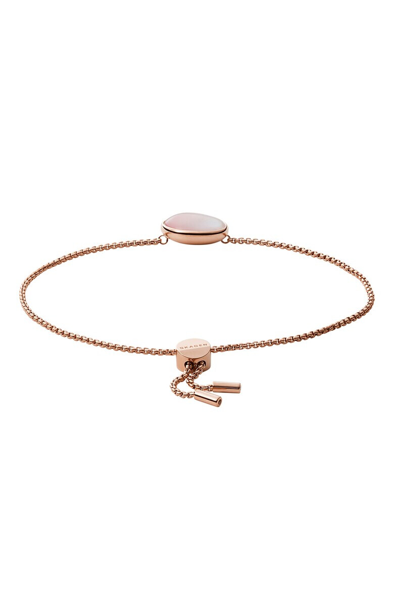 Skagen Bratara ajustabila de otel inoxidabil decorata cu Mother of Pearl Auriu rose - Pled.ro