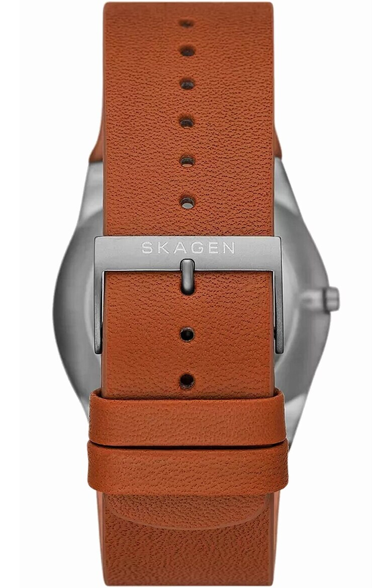 Skagen Ceas barbati Titan/Piele 5 ATM Maro/Albastru - Pled.ro