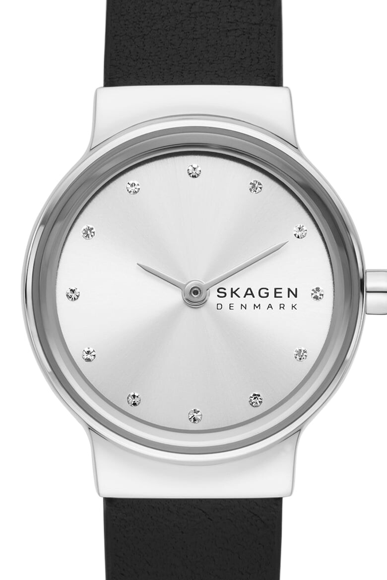 Skagen Ceas cu o curea de piele - Pled.ro