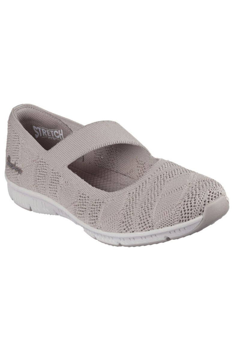 Skechers Balerina Be-Cool Sweet Knit cu bretele 100648-TPE taupe - Pled.ro