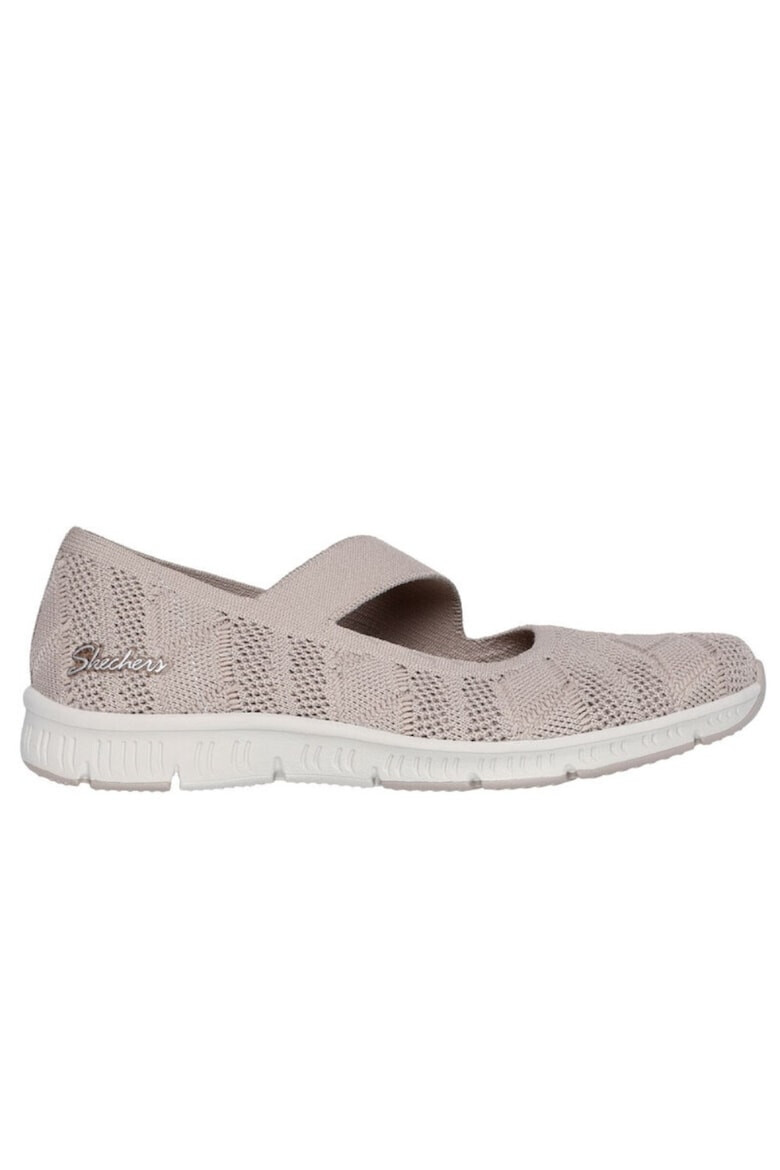 Skechers Balerina Be-Cool Sweet Knit cu bretele 100648-TPE taupe - Pled.ro