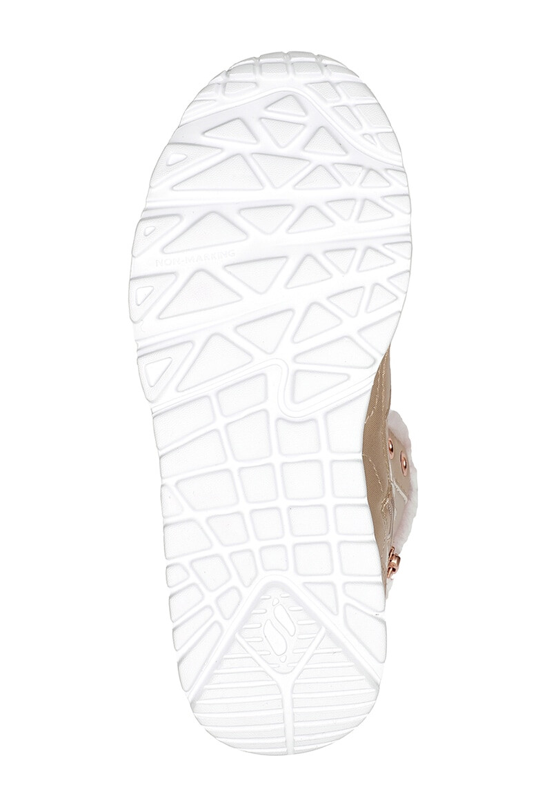 Skechers Ghete de piele ecologica cu garnitura de blana sintetica Uno Lite - Pled.ro