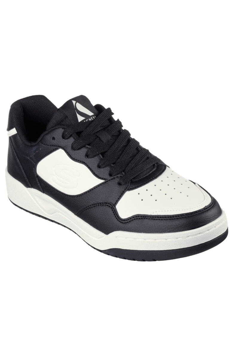 Skechers Pantofi sport barbati KOOPA VOLLEY LOW VARSITY 183240-BKW negru piele naturala - Pled.ro