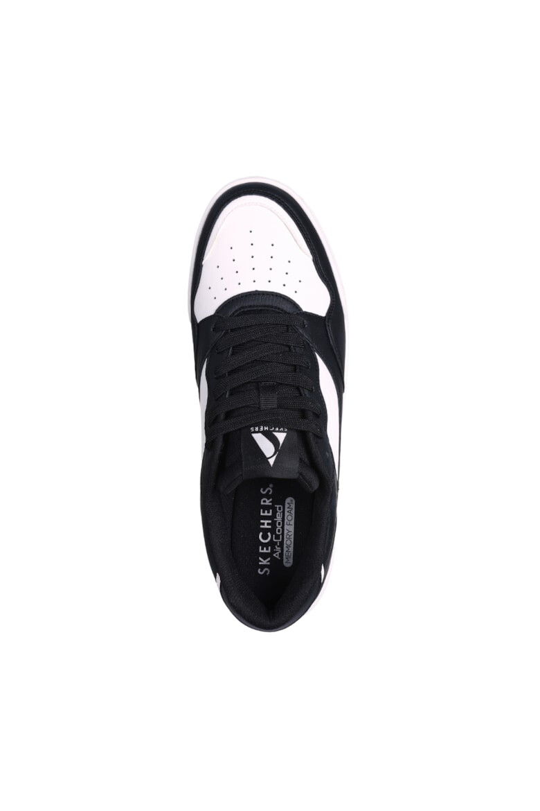 Skechers Pantofi sport barbati KOOPA VOLLEY LOW VARSITY 183240-BKW negru piele naturala - Pled.ro