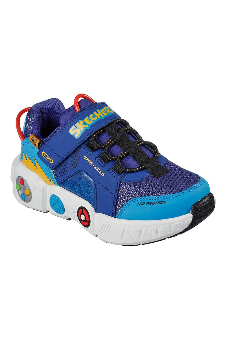 Skechers Pantofi sport cu velcro Gametronix Turcoaz Albastru royal - Pled.ro