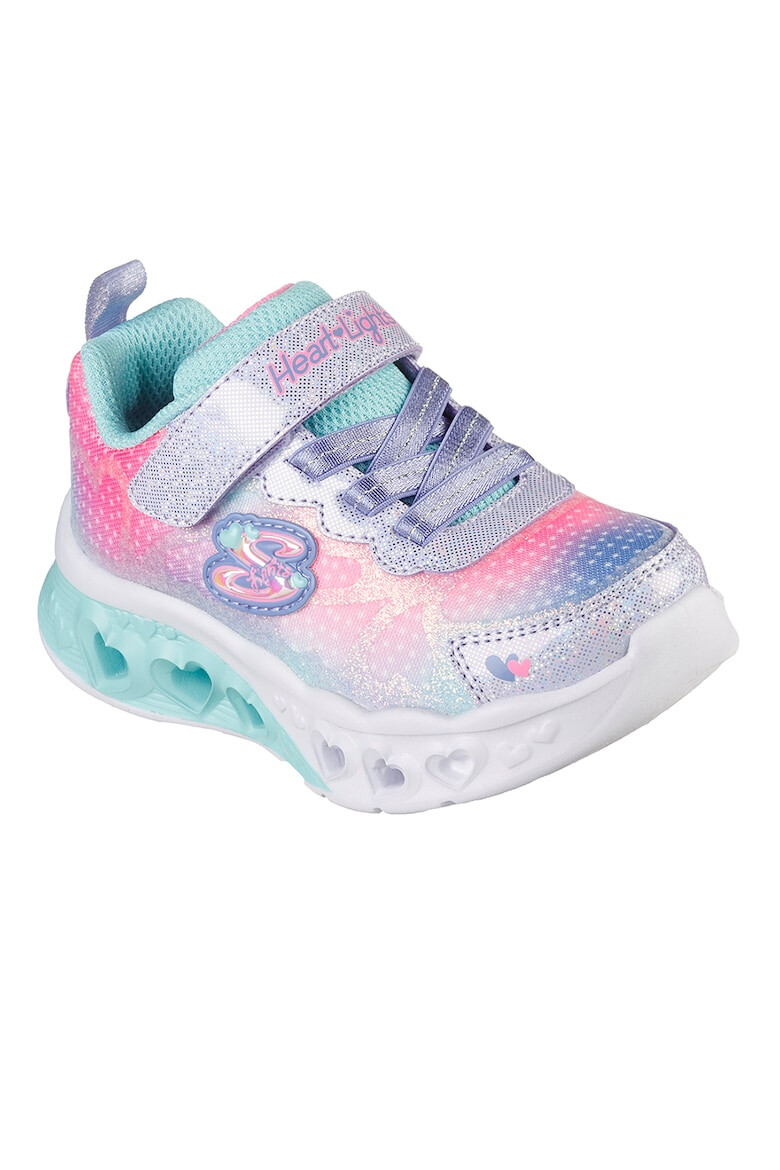 Skechers Pantofi sport cu velcro si aspect lucios Flutter Heart - Pled.ro