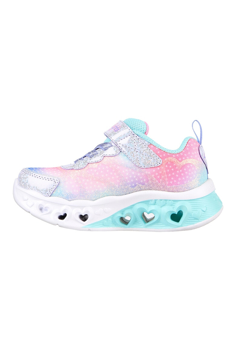 Skechers Pantofi sport cu velcro si aspect lucios Flutter Heart - Pled.ro