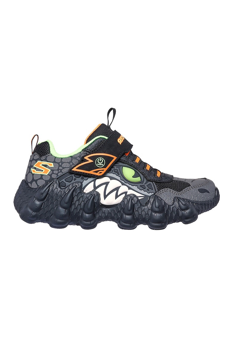 Skechers Pantofi sport cu velcro si model cu dinozaur Saurus - Pled.ro