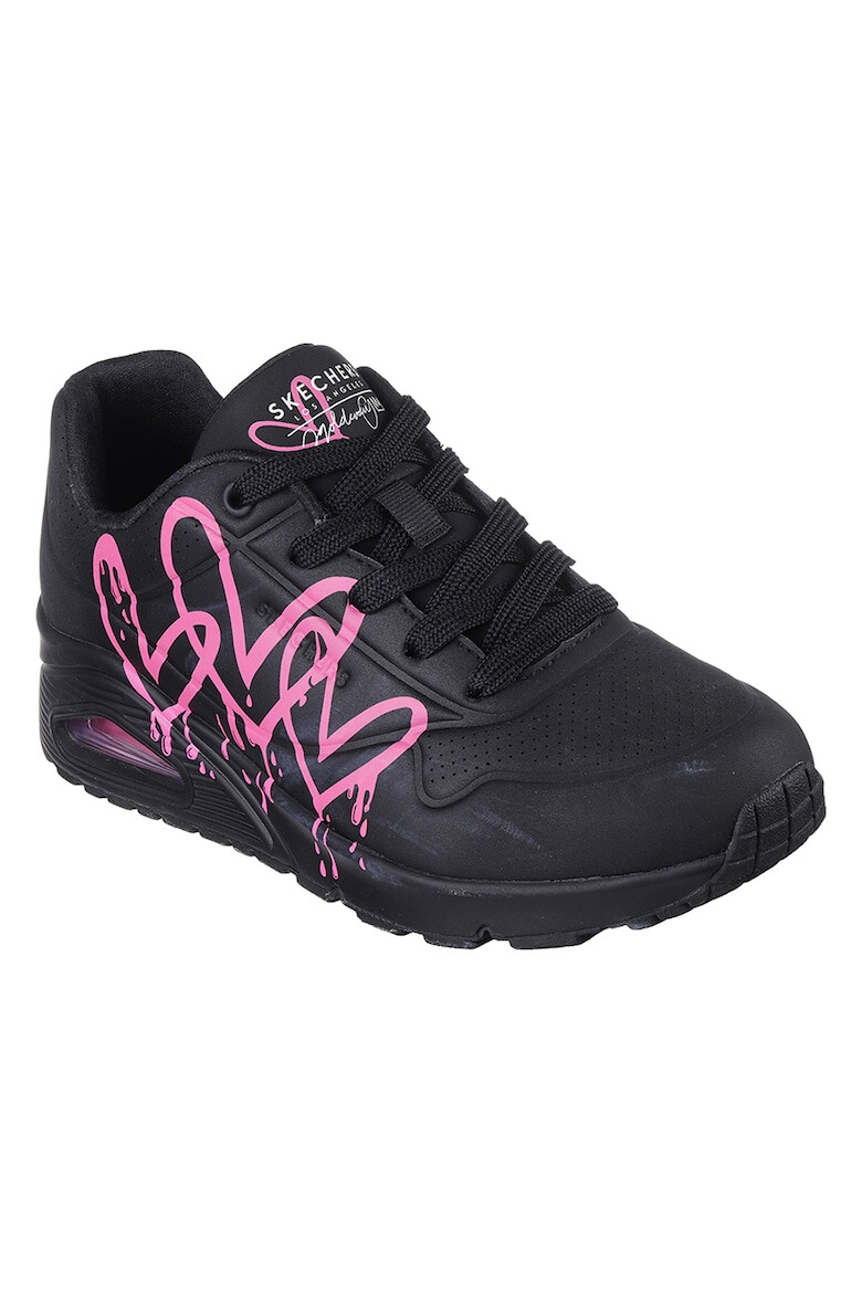 Skechers Pantofi sport de piele ecologica cu imprimeu contrastant Uno Dripping - Pled.ro