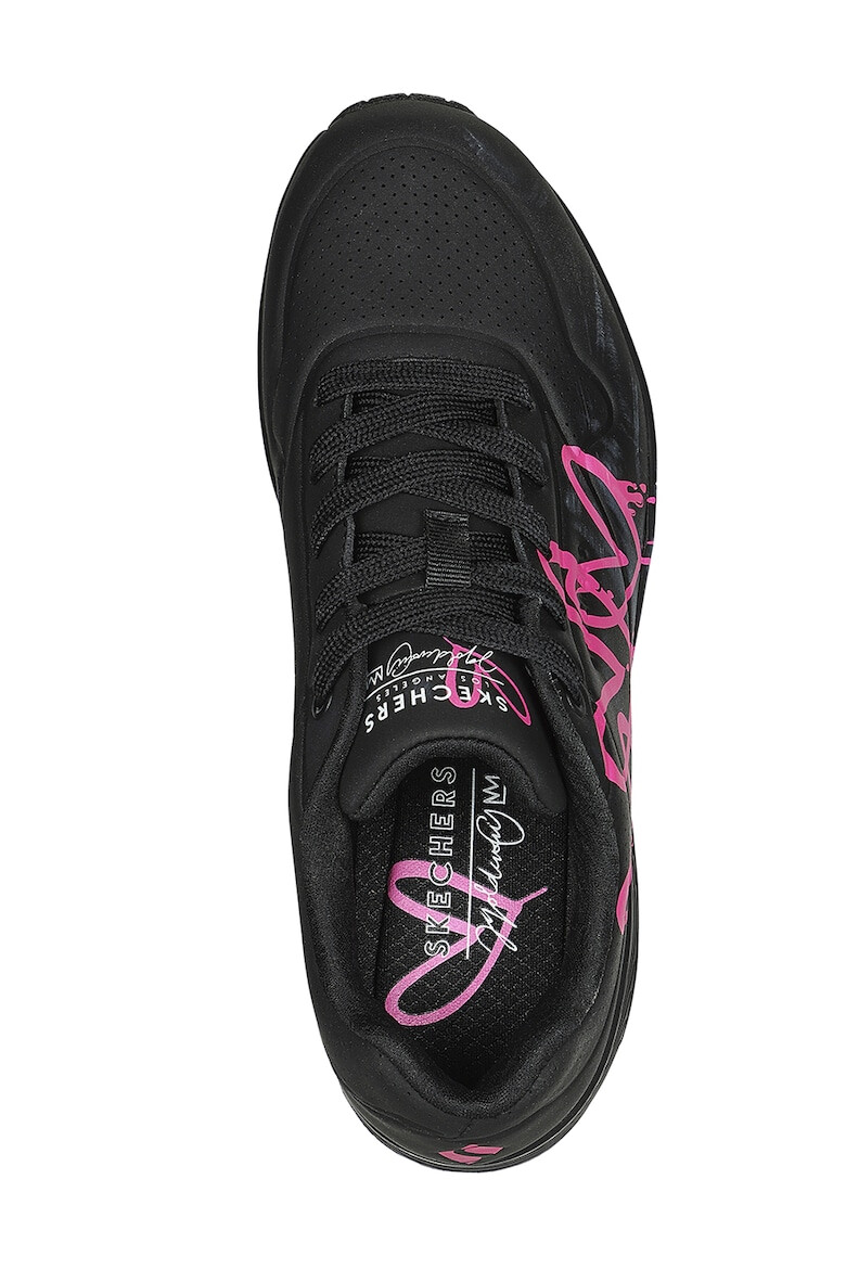 Skechers Pantofi sport de piele ecologica cu imprimeu contrastant Uno Dripping - Pled.ro