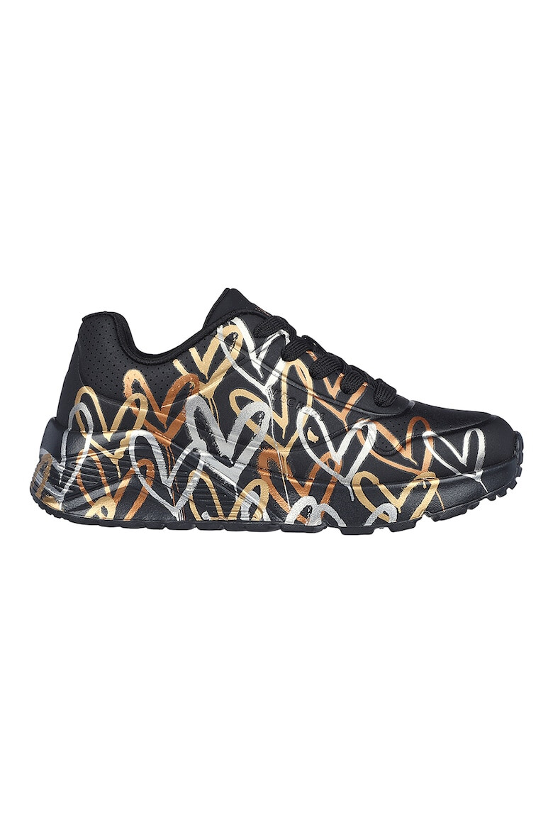 Skechers Pantofi sport de piele ecologica cu imprimeu cu inimi Street - Pled.ro