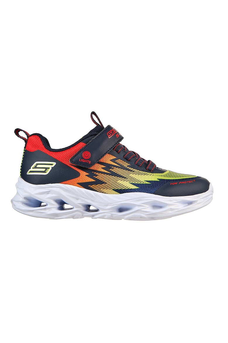 Skechers Pantofi sport de piele ecologica si material textil Lights Vortex Flax - Pled.ro