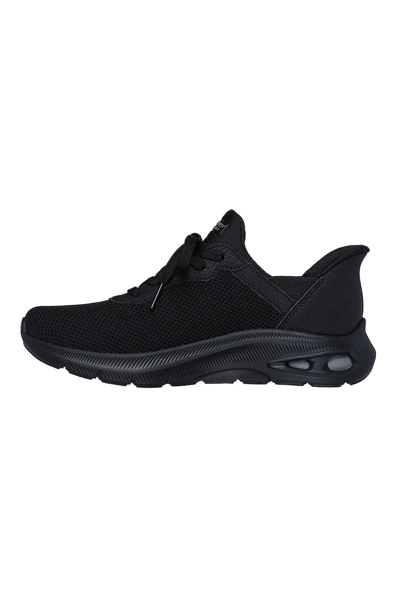 Skechers Pantofi sport slip-on cu insertii de piele ecologia BOBS - Pled.ro