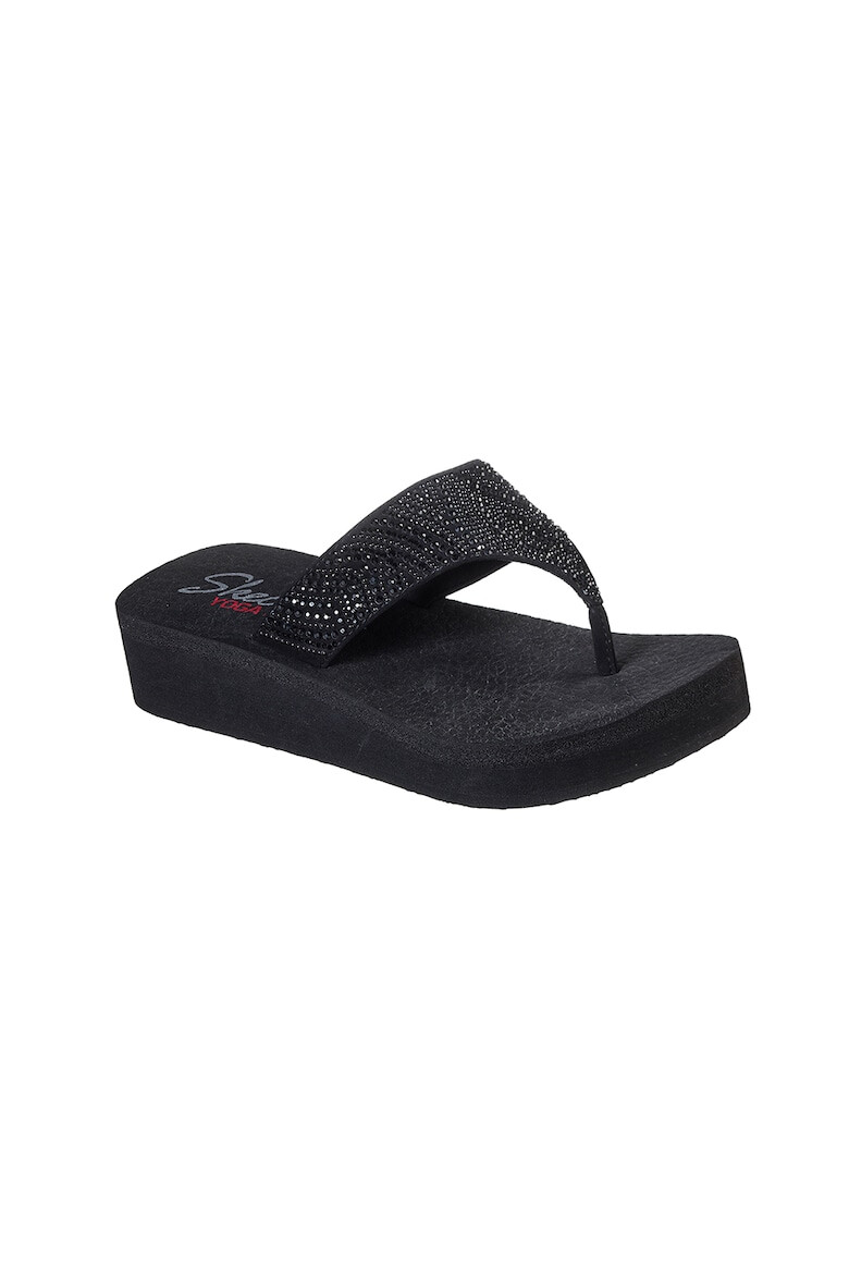 Skechers Papuci cu bareta separatoare si strasuri Vinyasa-Stone Candy - Pled.ro