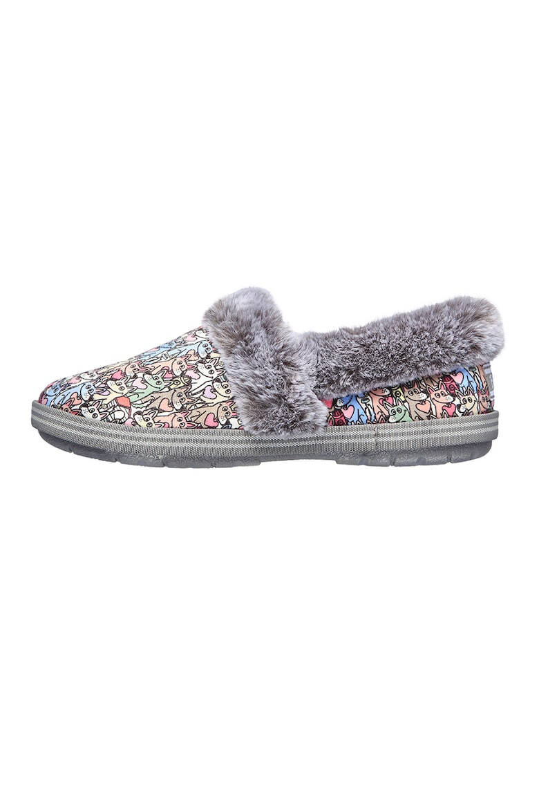 Skechers Papuci de casa cu garnituri de blana sintetica Too Cozy - Paws Forever - Pled.ro