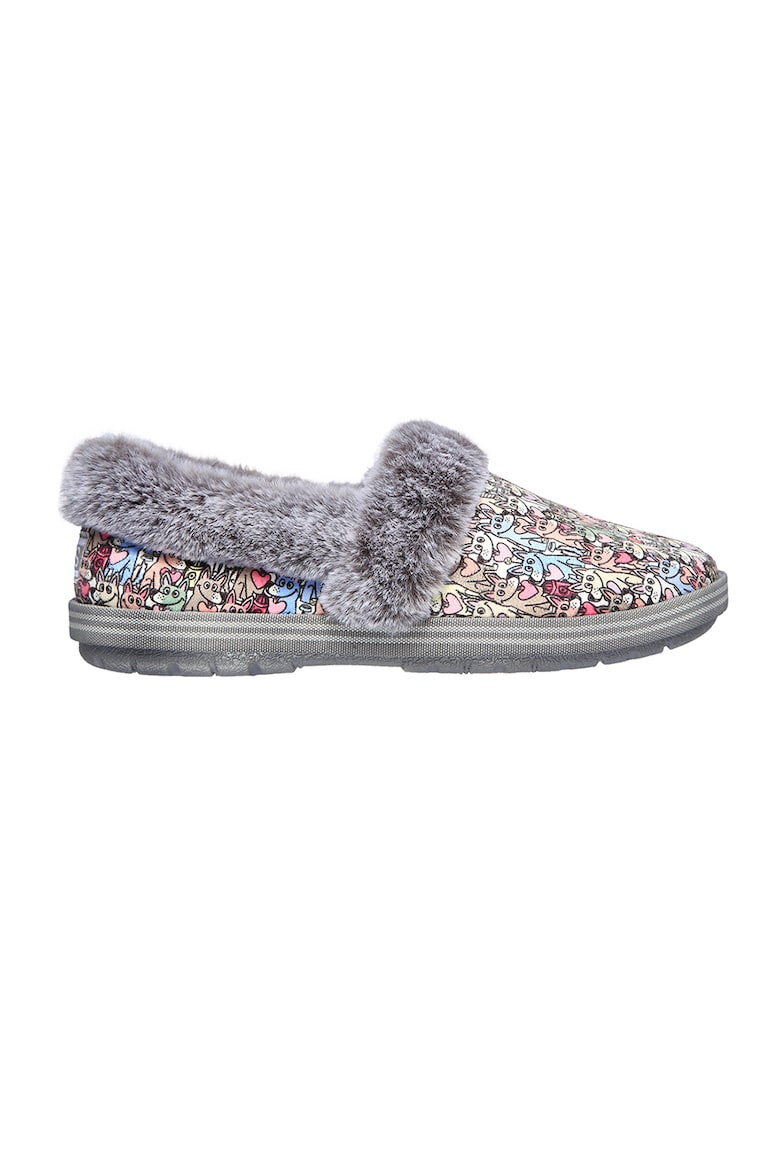 Skechers Papuci de casa cu garnituri de blana sintetica Too Cozy - Paws Forever - Pled.ro