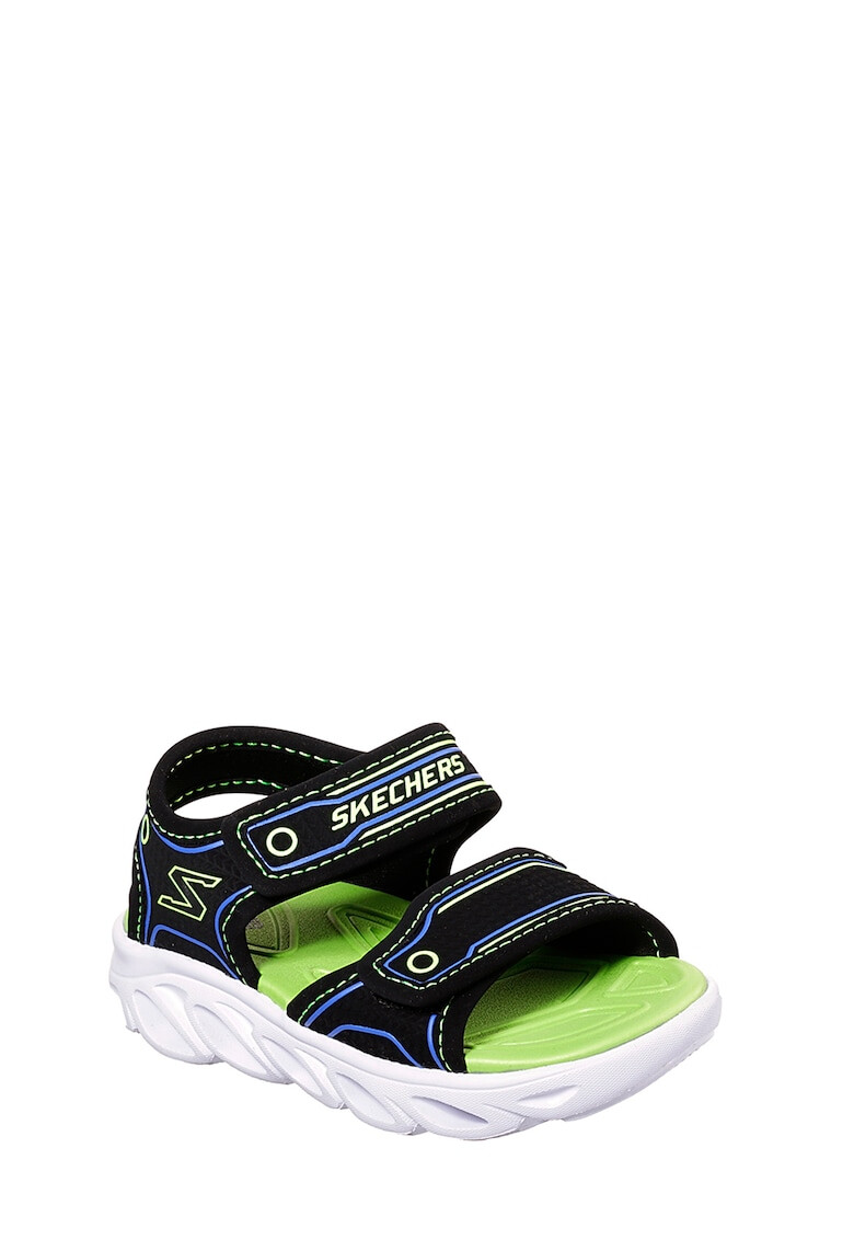 Skechers Sandale cu lumini LED Hypno-Flash 3.0 Negru/Albastru/Verde lime - Pled.ro