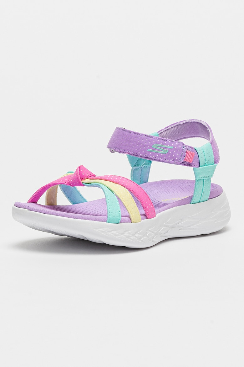 Skechers Sandale cu model colorblock si inchidere velcro On The Go - Pled.ro