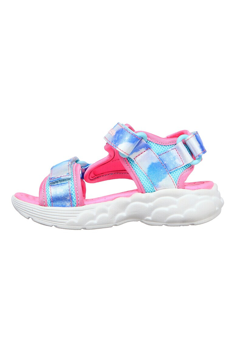 Skechers Sandale cu velcro si imprimeu cu nori Rainbow Racer - Pled.ro