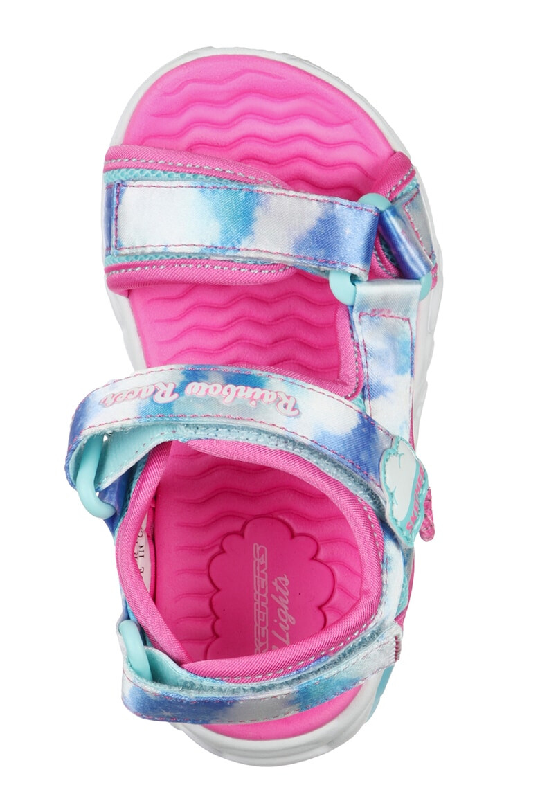 Skechers Sandale cu velcro si imprimeu cu nori Rainbow Racer - Pled.ro