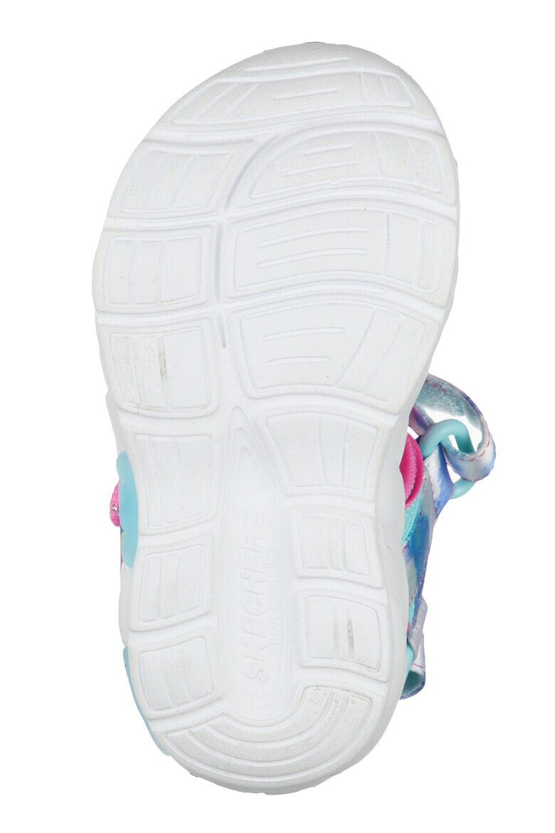 Skechers Sandale cu velcro si imprimeu cu nori Rainbow Racer - Pled.ro