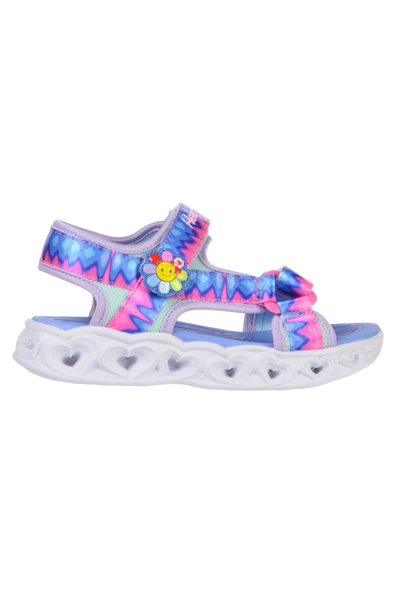 Skechers Sandale cu velcro si LED-uri pe talpa Heart Lights - Pled.ro