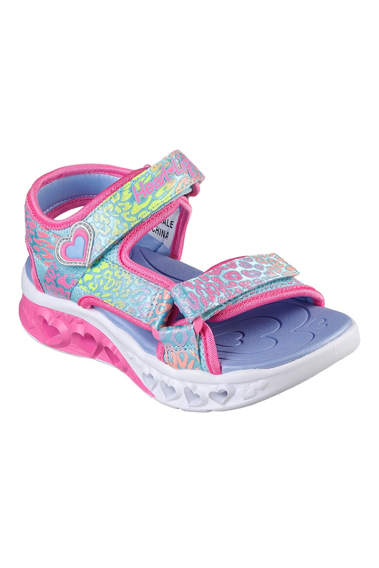 Skechers Sandale cu velcro si model colorblock Flutter Hearts - Pled.ro