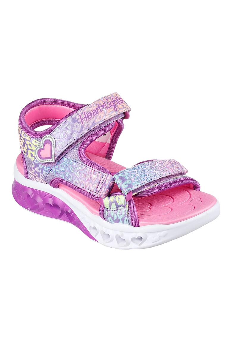 Skechers Sandale cu velcro si model colorblock Flutter Hearts - Pled.ro